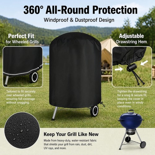 Raweao kettle bbq cover for - kettle,